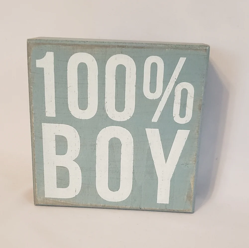 Sign 100% Boy Blue, White